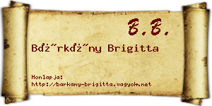 Bárkány Brigitta névjegykártya